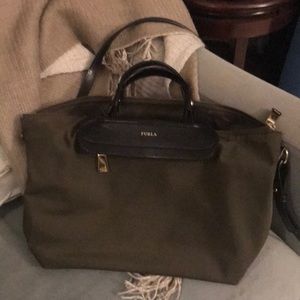 Furla handbag / nylon and leather